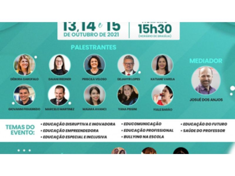 EM ALUSÃO AO DIA DO PROFESSOR, EVENTO ON-LINE DEBATE ATUAÇÃO DOCENTE NO PÓS-PANDEMIA