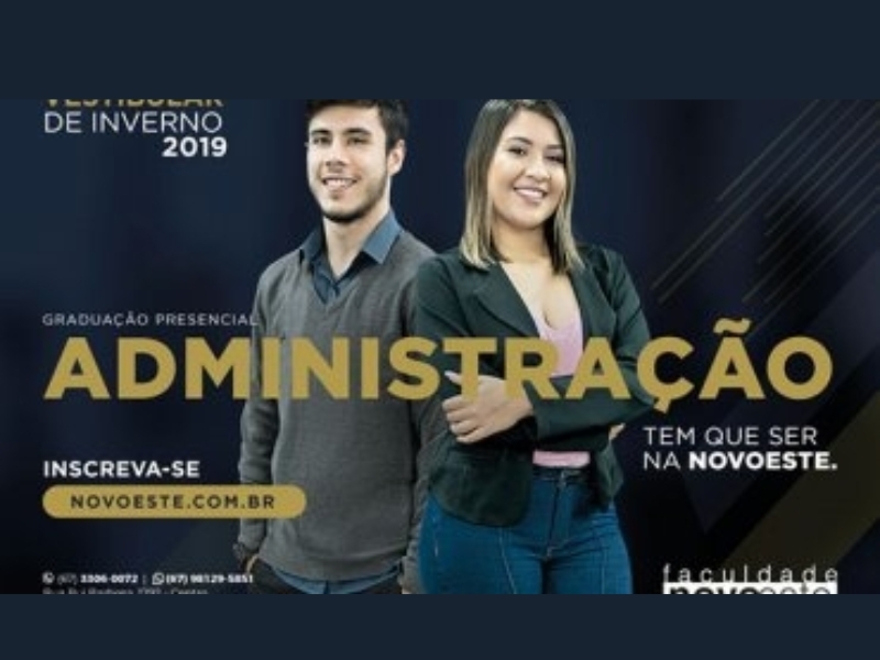 VESTIBULAR PARA ADMINISTRAÇÃO TEM INSCRIÇÕES ABERTAS