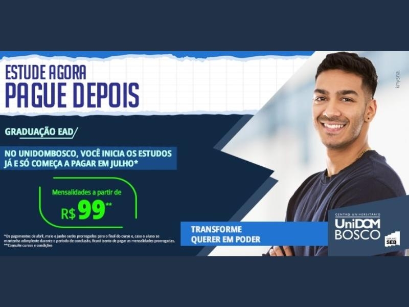 UNIDOMBOSCO OFERTA MAIS DE 45 OPÇÕES DE CURSOS EAD NO POLO NOVOESTE