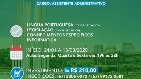 Curso Intensivo Preparatório para UFMS - Cargo Ass. Administrativo