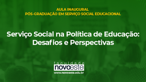 Palestra Serviço Social na Política de Educação: Desafios e Perspectivas